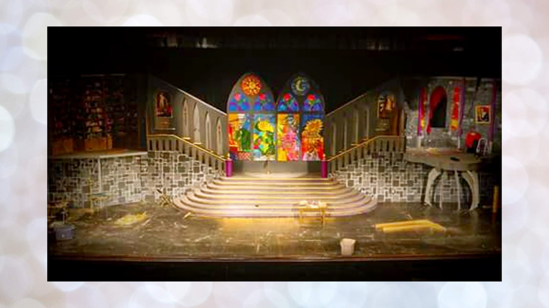 The Handcrafted Set Onstage Where Princess Angie J Was a Crew Member and an Actress in Beauty and the Beast (musical)
